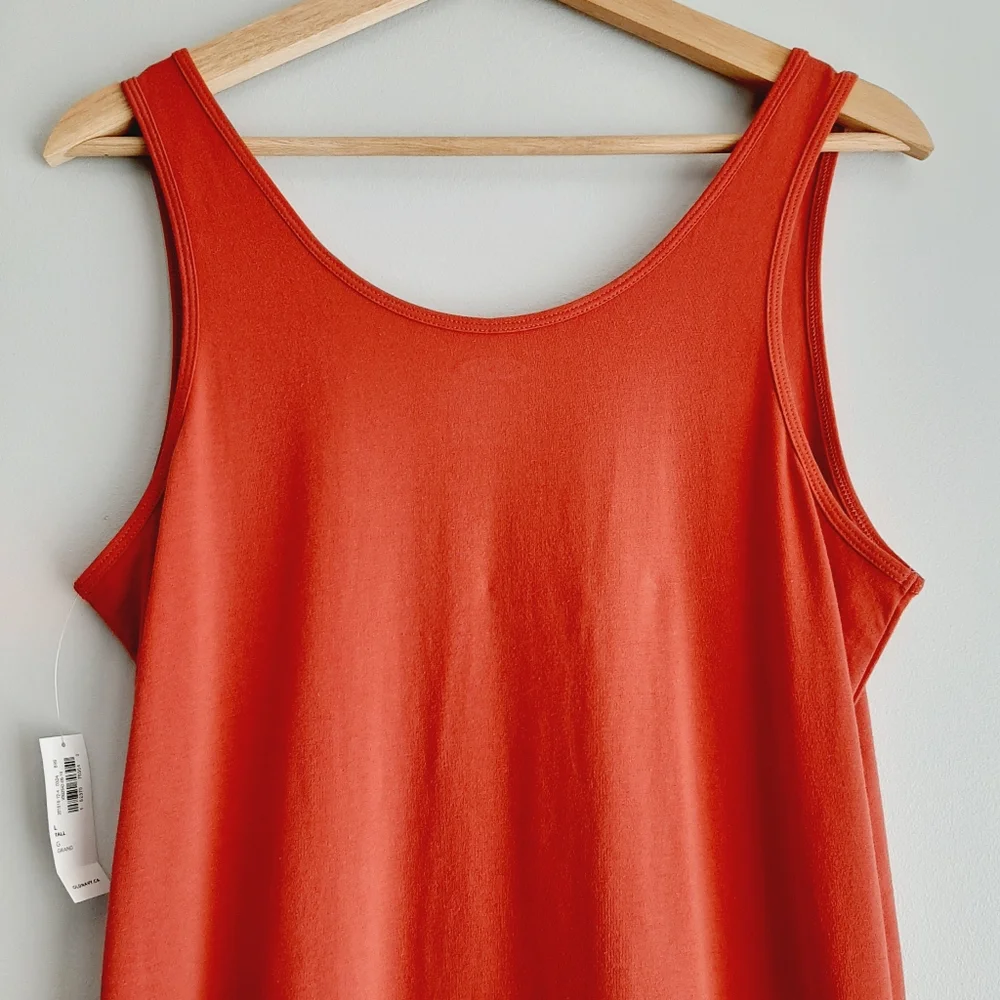 🍒 Old Navy NEW First Layer Long / Tall Scoop Neck Tank Top Sz L - Picture 7 of 9